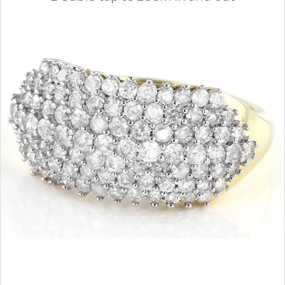3g 10K 1 & 1/2 carat Diamond SOLID Yellow Gold NATURAL Diamond Ring 1.… - Picture 4 of 15